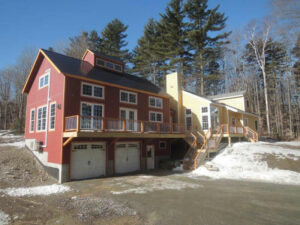 exterior barn office, cupola, porch deck, connector