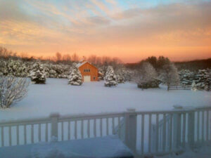 exterior barn sunrise