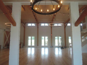 interior event barn construction