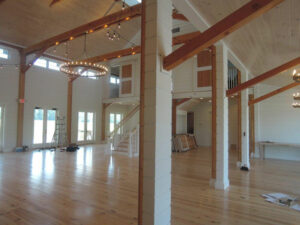 interior event barn construction