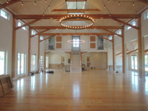 interior event barn construction