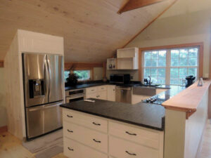 interior, barn apartment, kitchen, natural light