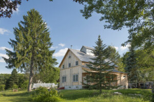 Geobarns, Organic Farmhouse, exterior, porch, farm landscape