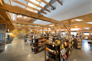 GeoBarns, Waterfresh Farm Market, interior timber, lighting and retail design