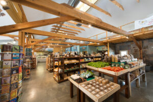 GeoBarns, Waterfresh Farm Market, interior timber, lighting and retail design