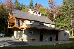 Geobarns, Mountain Carriage House, exterior porch,