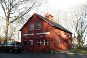 barn, exterior, garage doors, barn apartment, red barn, metal roof