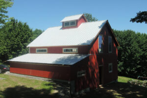 barn office, garage, red barn, cupola, windows, bank