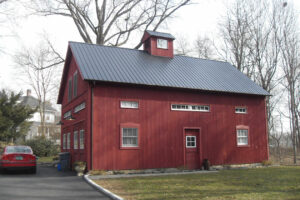 barn, exterior, barn apartment, red barn, entry, windows, metal roof