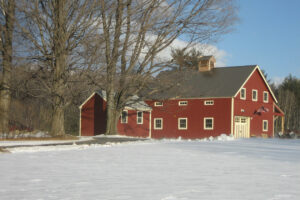 shop, exterior, red barn, woodworking, barn doors