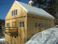 exterior, barn home, deck, traditional, cupola, barn