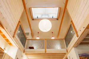 Geobarns, Shenandoah Modern Farmhouse open interior and cupola