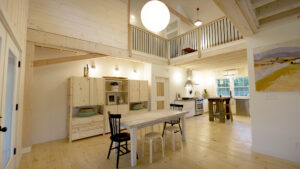 Geobarns, Shenandoah Modern Farmhouse dining room with rustic kitchen table