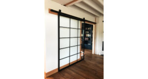 Geobarns, NY, Catskills, Modern Farmhouse, Rolling Partition, Glass Partition Door