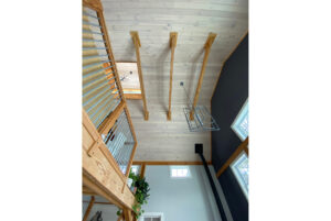 Geobarns, New Hampshire farmhouse, vaulted ceiling, cupola, ski chalet