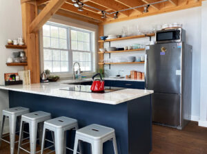 Geobarns, New Hampshire farmhouse, farmhouse kitchen, ski chalet