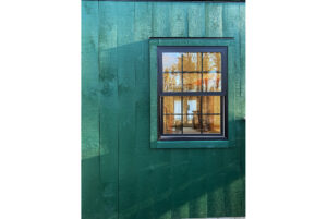 Geobarns; VT; Recreation Barn; Green Siding; Rolling Barn Doors; Cupola