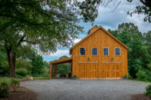 Geobarns; Virginia; Historic Homestead; Garage Barn; Natural Siding; Metal Roof; Cupola