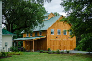 Geobarns; Virginia; Historic Homestead; Garage Barn; Natural Siding; Metal Roof; Cupola