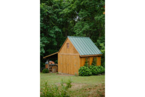 Geobarns; Virginia; Historic Homestead; Garage Barn; Natural Siding; Garden Shed