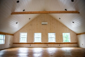 Geobarns; Virginia; Historic Homestead; Garage Barn; Natural Siding; Shiplap; Wood Ceiling; Cupola