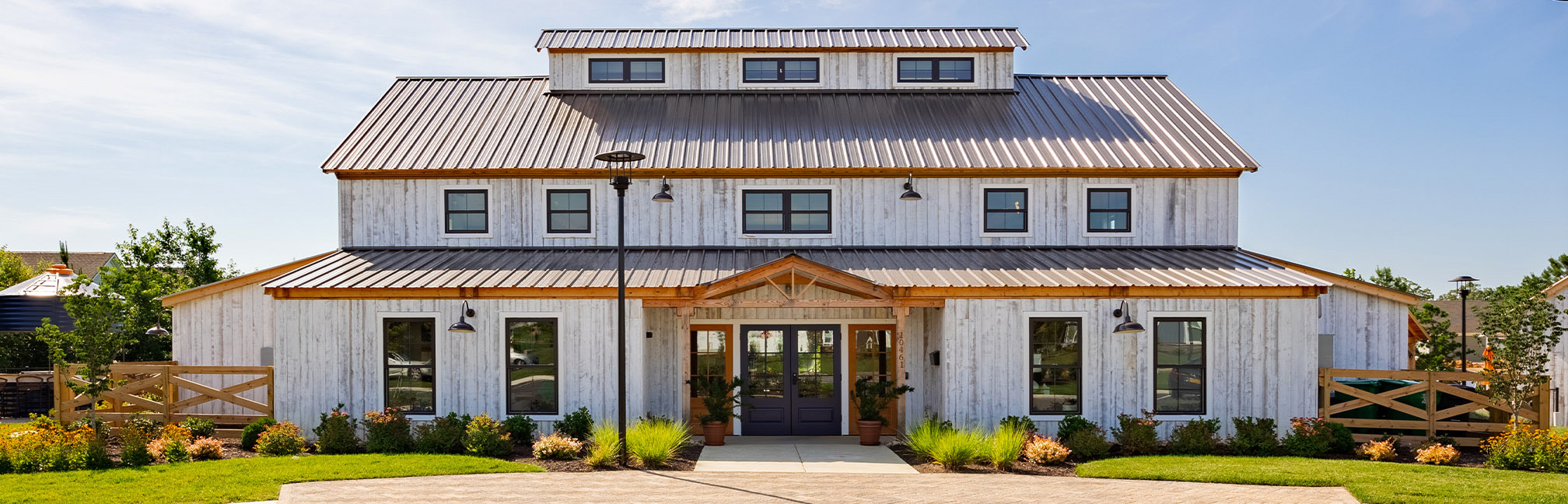 The Farmhouse community center at Chickahominy Falls, designed by Geobarns