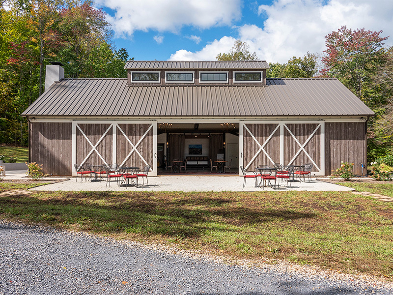 Lovingston Winery Pavilion, designed and built by Geobarns