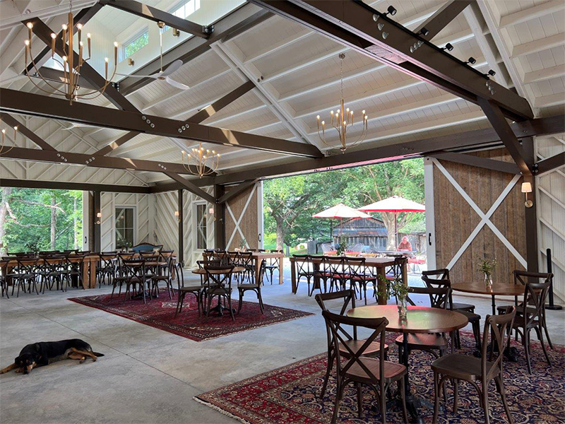 Lovingston Winery Pavilion, designed and built by Geobarns