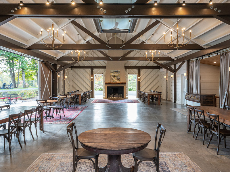 Lovingston Winery Pavilion, designed and built by Geobarns
