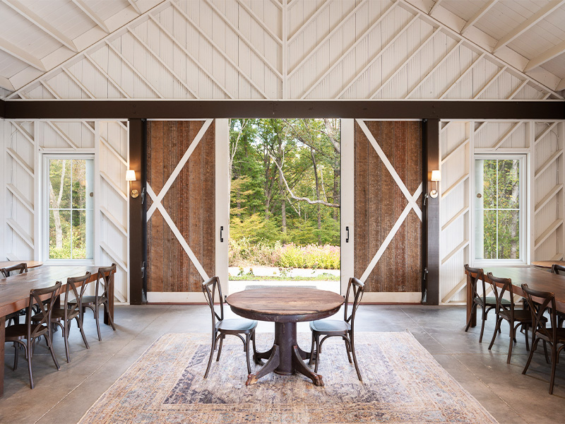 Lovingston Winery Pavilion, designed and built by Geobarns