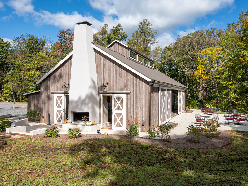 Lovingston Winery Pavilion, designed and built by Geobarns